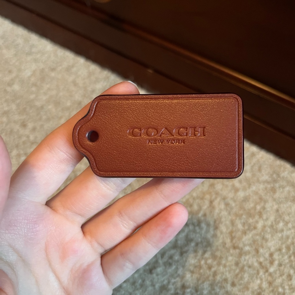 Coach Brown Leather Hangtag